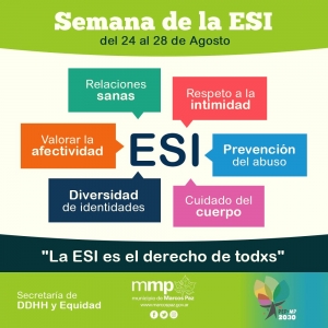 Del 24 al 28 de agosto: Semana de la ESI