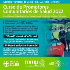 Curso de Promotores Comunitarios de Salud 2022