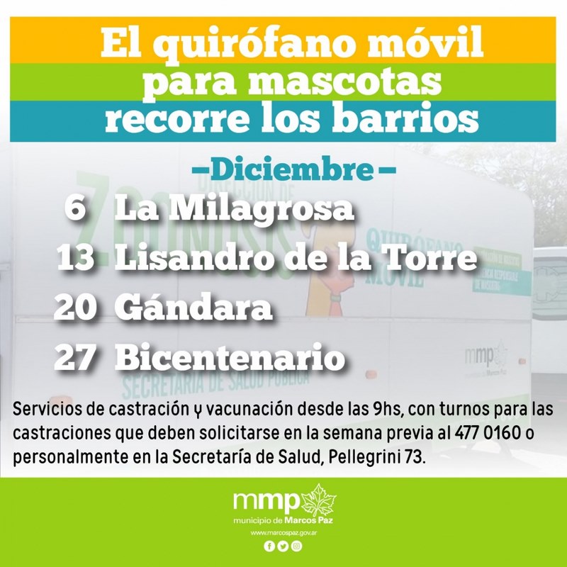 El quirófano móvil para mascotas recorre los barrios