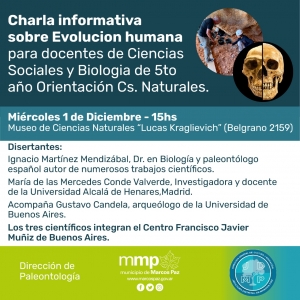 Charla informativa sobre Evolución Humana