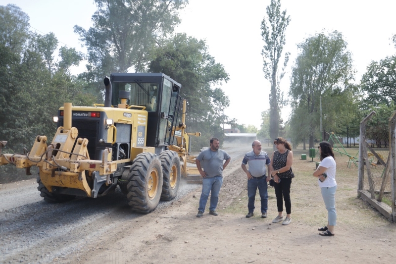 Avanzan los trabajos de enripiado en las calles de Marcos Paz