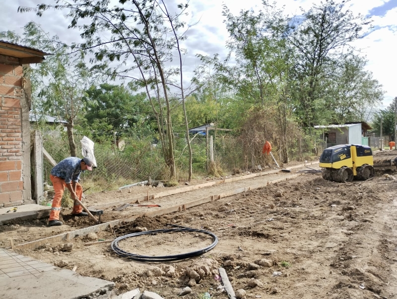 Avanza las obras en el barrio Santa María