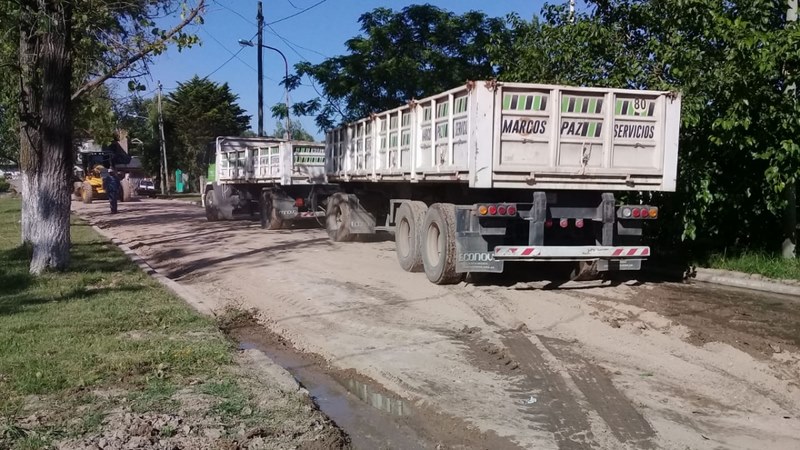 Enripiado de calles en el barrio La Paz