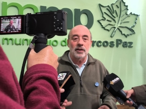 Conferencia del intendente Curutchet tras la visita del gobernador Kicillof