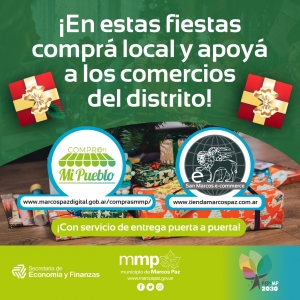 ¡En estas fiestas comprá local y apoyá a los comercios del distrito!