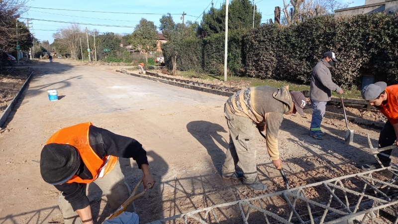 Avanza el hormigonado de Avellaneda