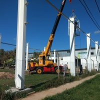 Comenzo la construcción de un tinglado en el Anexo de la Escuela Técnica