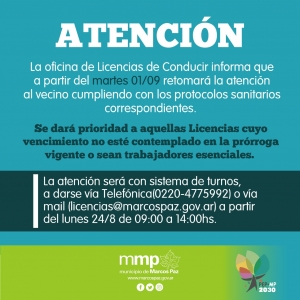 #Atención: Comunicado de la Oficina de Licencias.