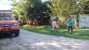 Limpieza de desagües pluviales en El Lucero