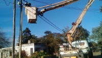 Reparación de luminarias en el barrio Gándara