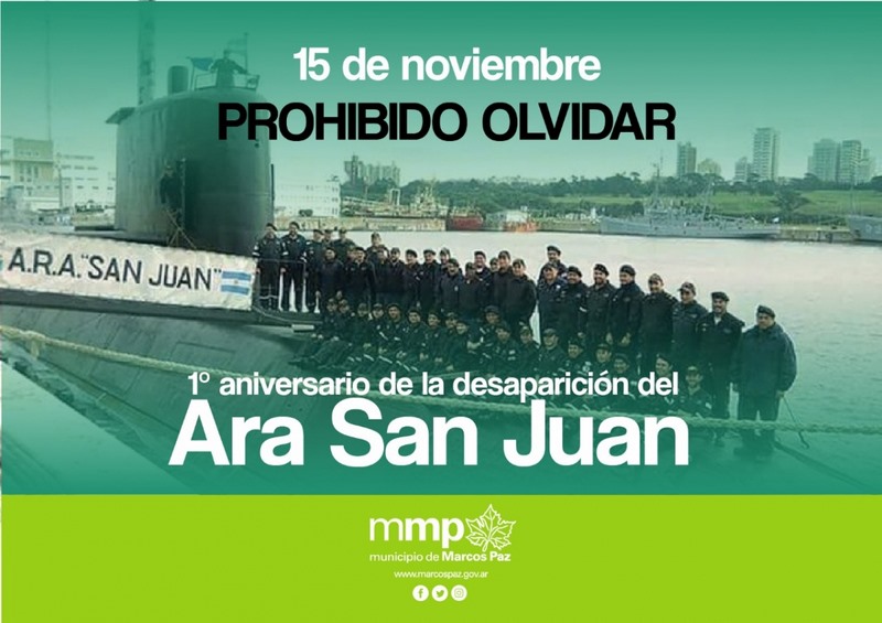 1er aniversario de la desaparición del submarino ARA San Juan