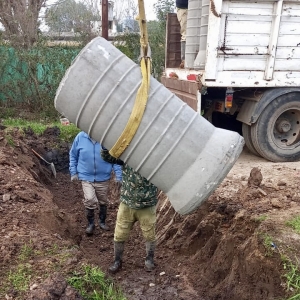 Colocación de caños de desagües