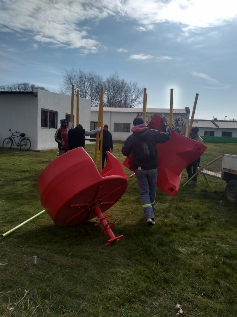 Empezó la instalación de juegos en el CIC