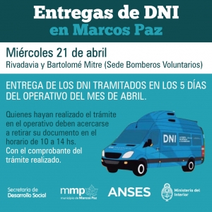 Entrega de DNI