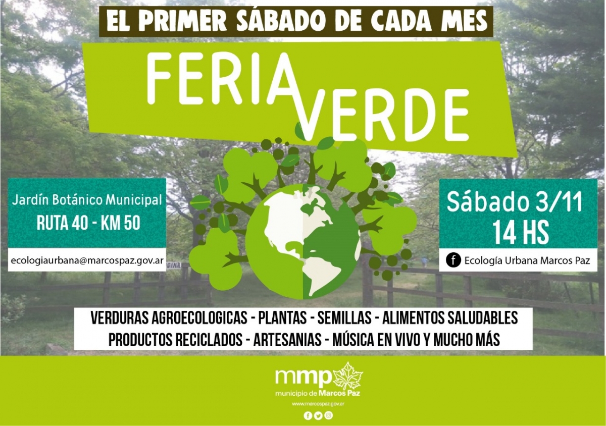 3 de noviembre, Feria Verde en el Jardín Botánico Municipal