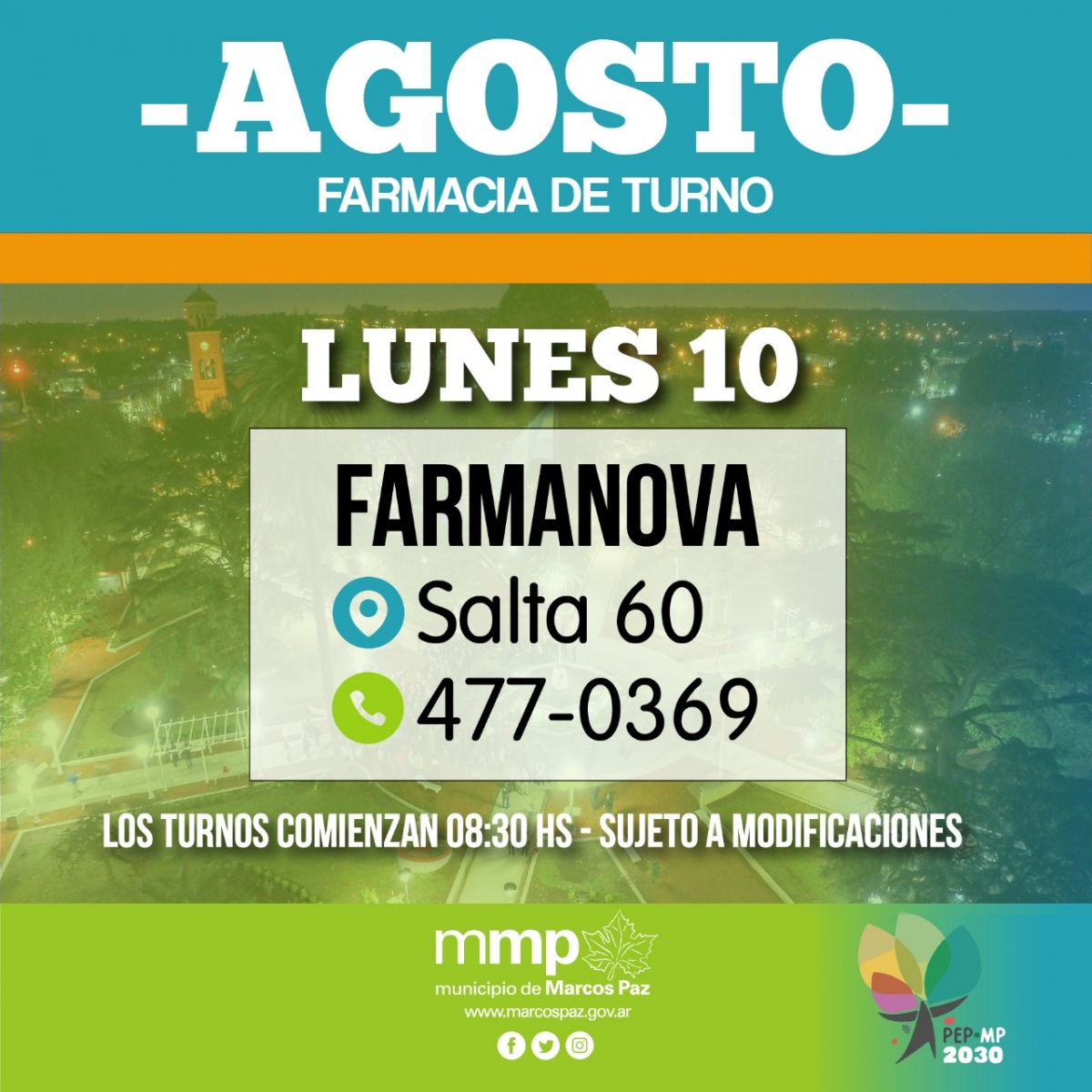 Farmacias de turno: hoy 10/08