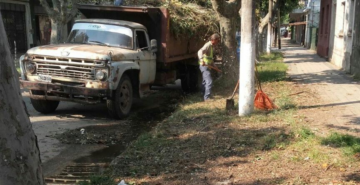 Recolección de ramas en el casco urbano