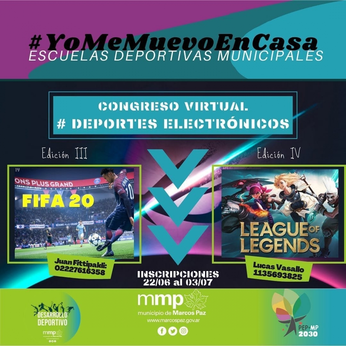 NUEVAS INSCRIPCIONES DE DEPORTES ELECTRÓNICOS MMP 