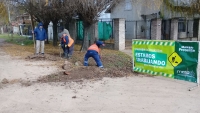 Tareas de zanjeo en Balcarce y Jones