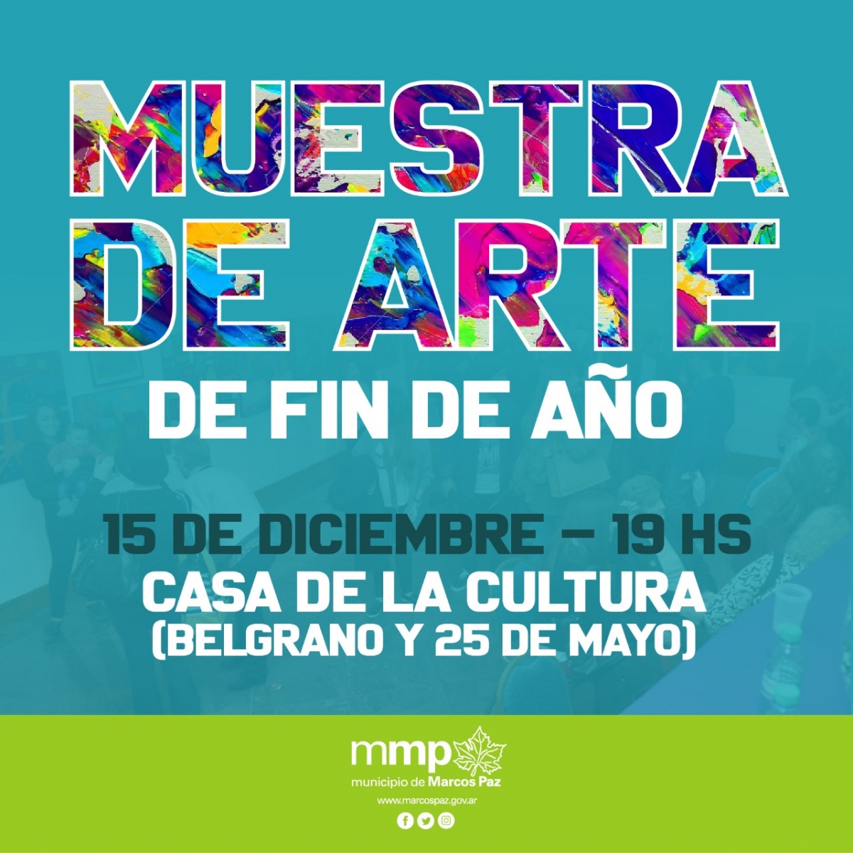 15 de diciembre, 19hs, MUESTRA DE ARTE DE FIN DE AÑO