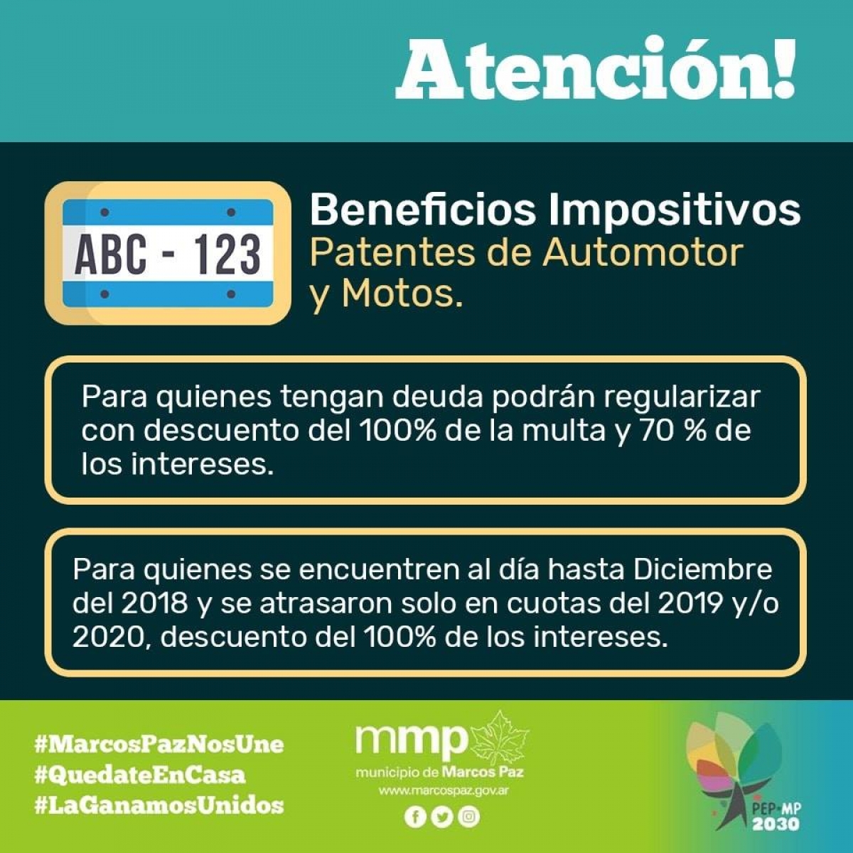 ɪᴍᴘᴏʀᴛᴀɴᴛᴇ: Beneficios impositivos patentes de automotor y motos.