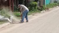 Barrido de calles en El Hornero