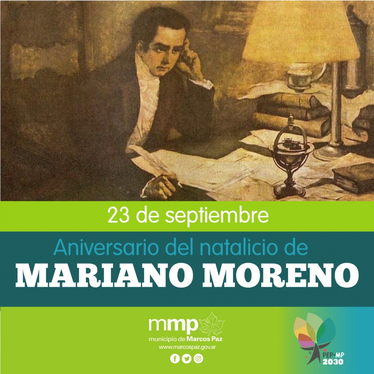 23 de septiembre: Aniversario del Natalicio de Mariano Moreno