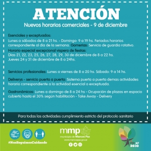 Nuevos horarios comerciales