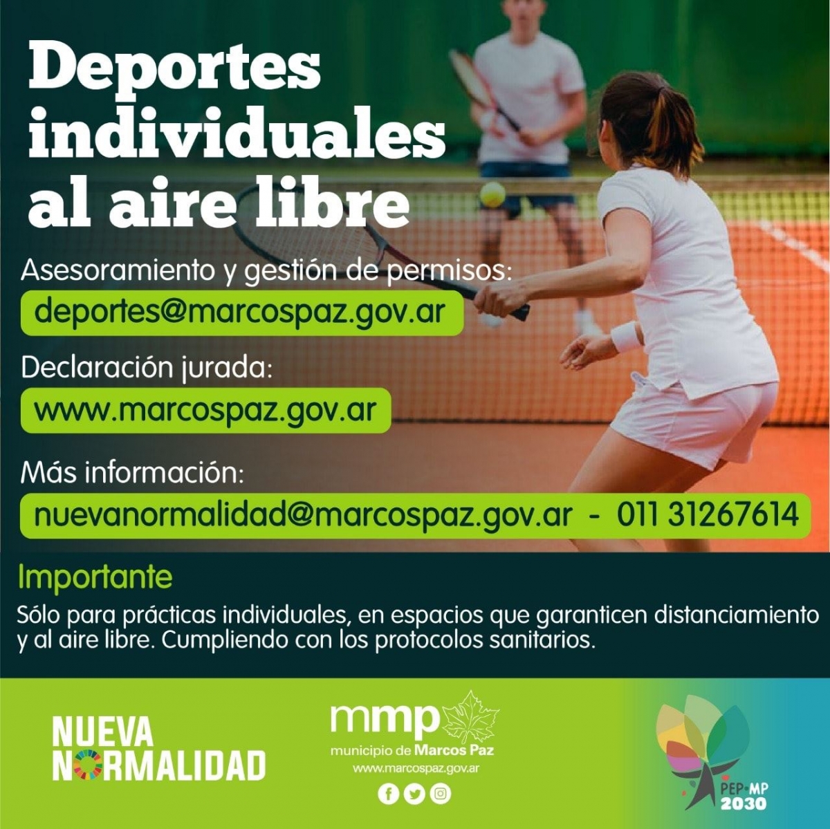 Habilitación de deportes individuales al aire libre.