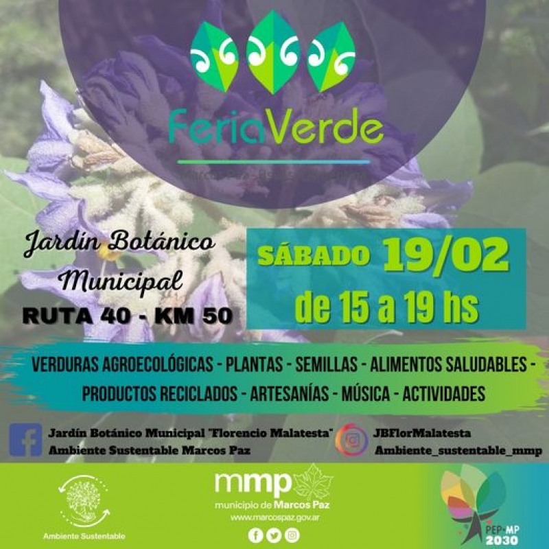 Feria verde en el Jardin Botanico Municipal