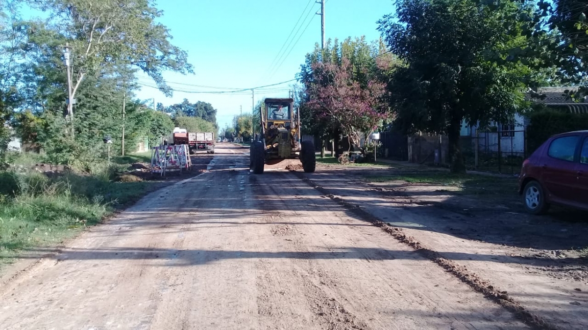 Nivelado de la calle García en La Paz