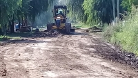 Nivelado de la calle La Pampa en El Prado