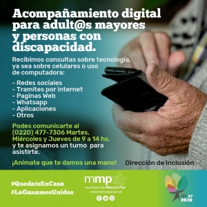 Acompañamiento digital para adultxs mayores y personas con discapacidad