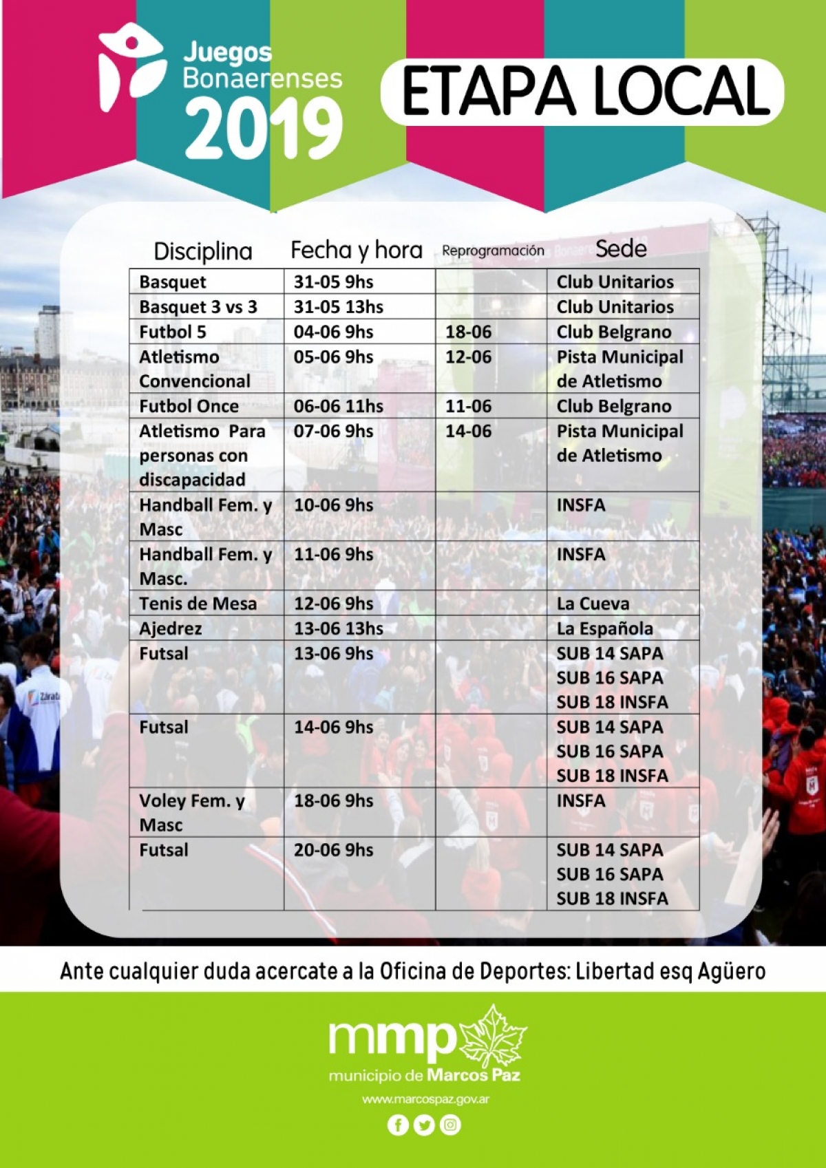 Comienza la Etapa Distrital de los Juegos Bonaerenses 2019