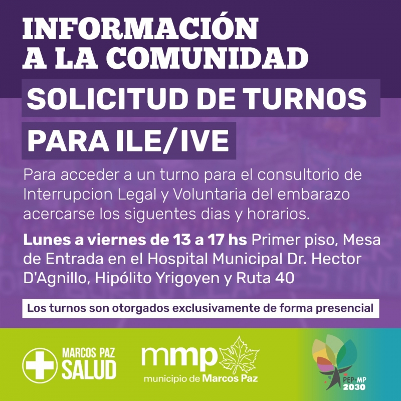 Solicitud de turnos para IVE/ILE