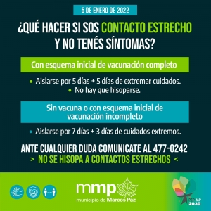 ¿Qué hacer si sos contacto estrecho y no tenés síntomas?