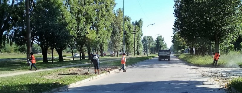 Limpieza integral en la colectora de Ruta 40