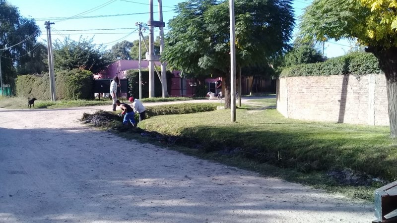 Limpieza de desagües pluviales en Sánchez