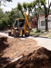 Obras y Servicios, red de cloacas en La Capilla