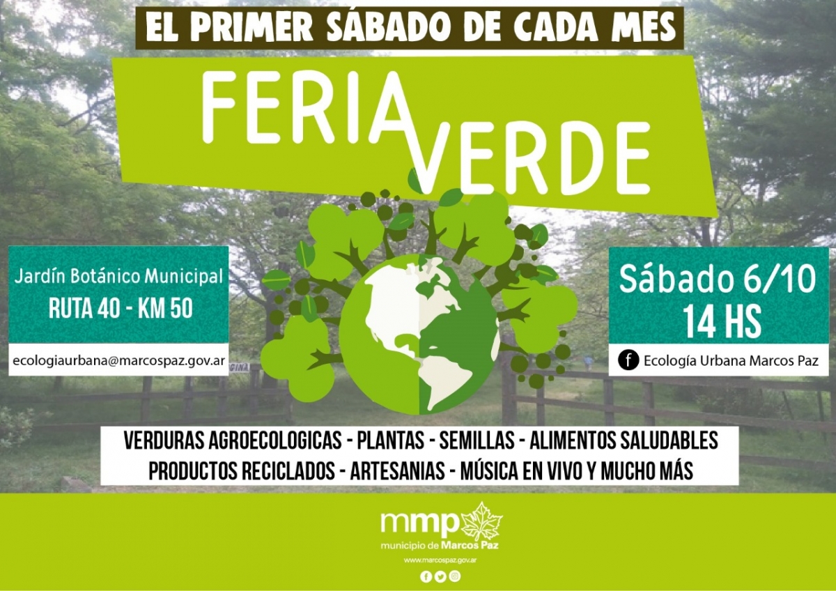 6 de octubre, nueva edición de la FERIA VERDE