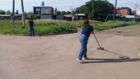 Limpieza integral de calles en Don Rolando