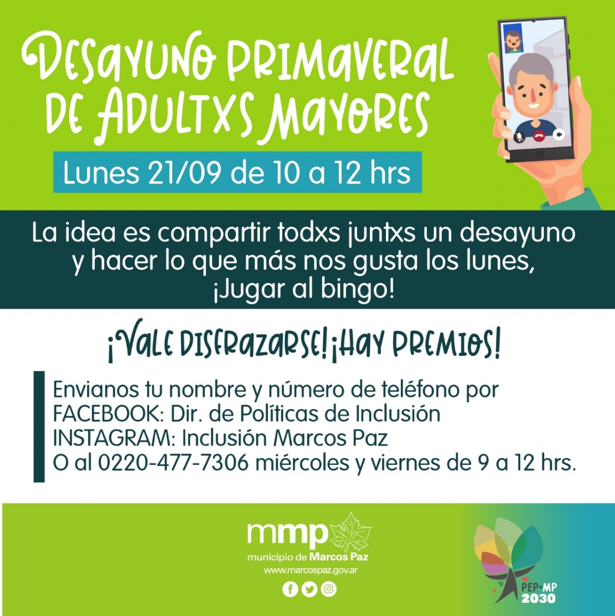 Desayuno Primaveral para Adultxs Mayores.