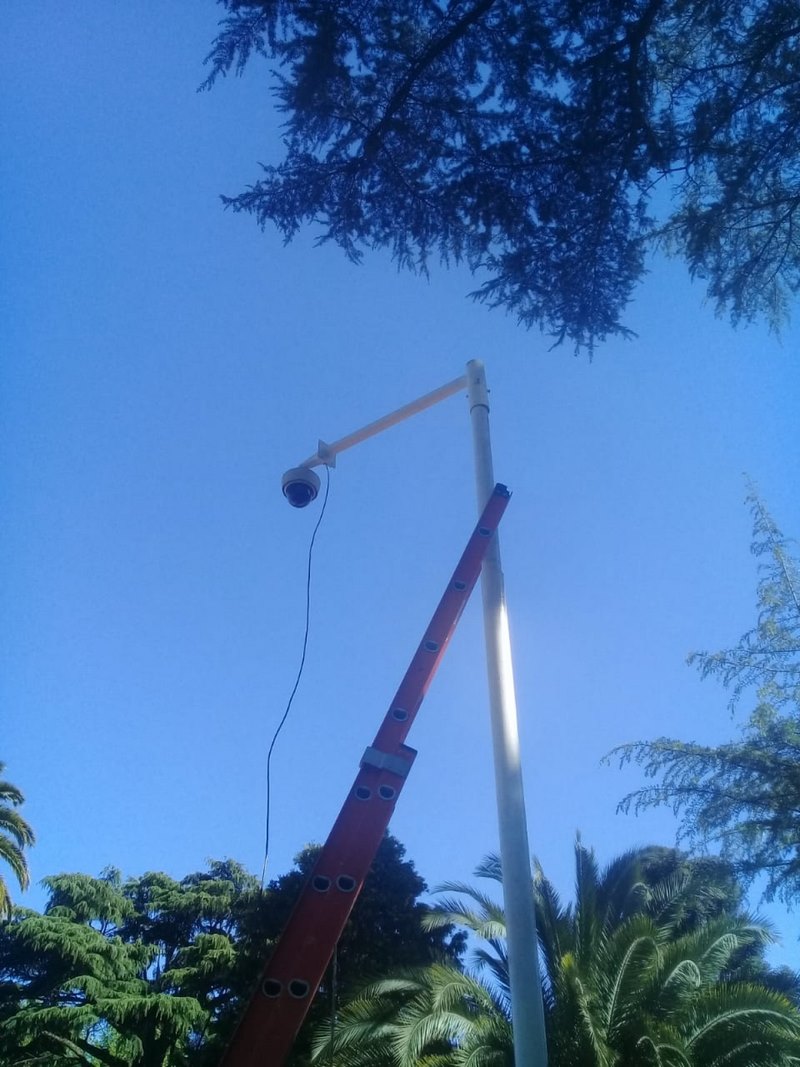 Instalación de un domo en la Plaza San Martín