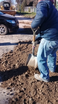 Bacheo en el barrio El Prado