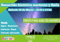 Recorrido histórico nocturno y baile en el Espacio Colonia Gutiérrez