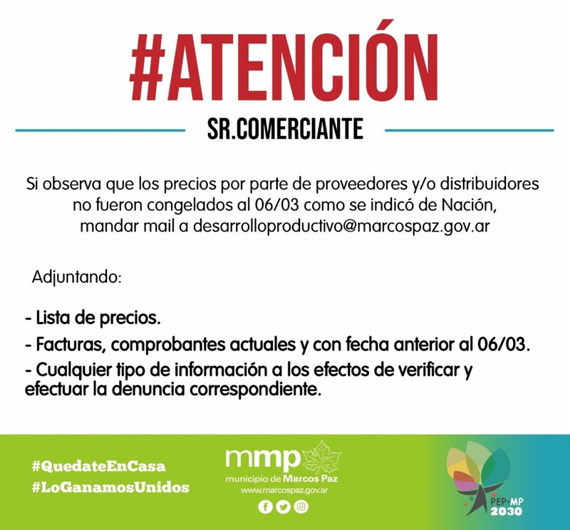 Atención comercios