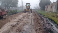 Nivelado y entoscado de la calle Viena