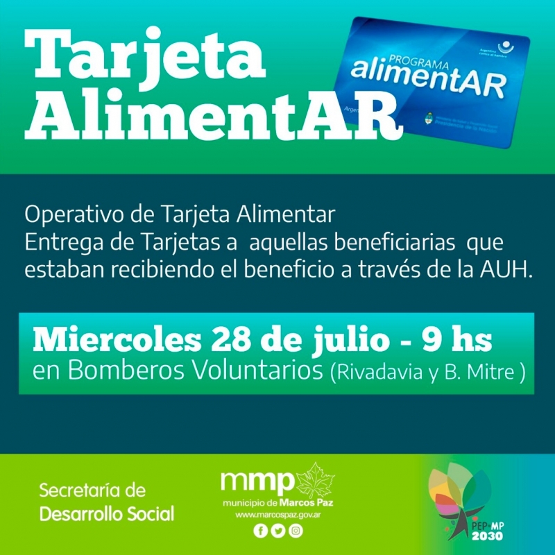 Operativo Tarjeta Alimentar