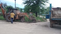 Limpieza de desagües pluviales en La Milagrosa