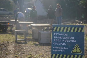 Avanza la obra de un nuevo espacio p&uacute;blico en el barrio La Paz
